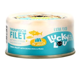 Lucky Lou Extrafood Tuńczyk i jajko przepiórcze w galaretce puszka 70g