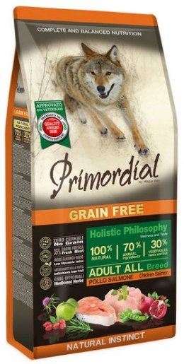 Primordial Dog Grain Free Adult Chicken & Salmon - kurczak i łosoś 12kg