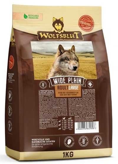 Wolfsblut Dog Wide Plain Adult Large - konina i bataty 1kg