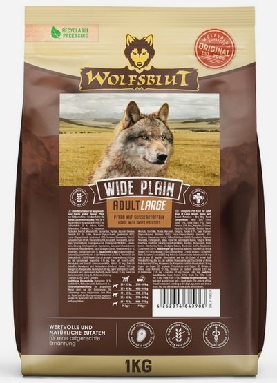 Wolfsblut Dog Wide Plain Adult Large - konina i bataty 1kg