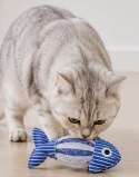 Zolux Zabawka dla kota Rybka efekt sprężyny Malo 13cm niebieska