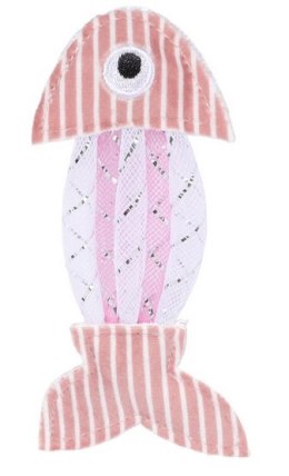 Zolux Zabawka dla kota Rybka efekt sprężyny Malo 13cm różowa