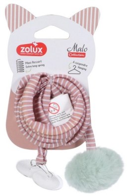 Zolux Zabawka zawieszana dla kota Pompon ze sprężyną Malo 80cm różowy